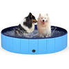 Emily Pets Foldable Non Slip Outdoor Swimming Pool for Dogs and Cats (Blue) Both-Bedding, Mats & Travel Supplies Emily Pets 47x12in