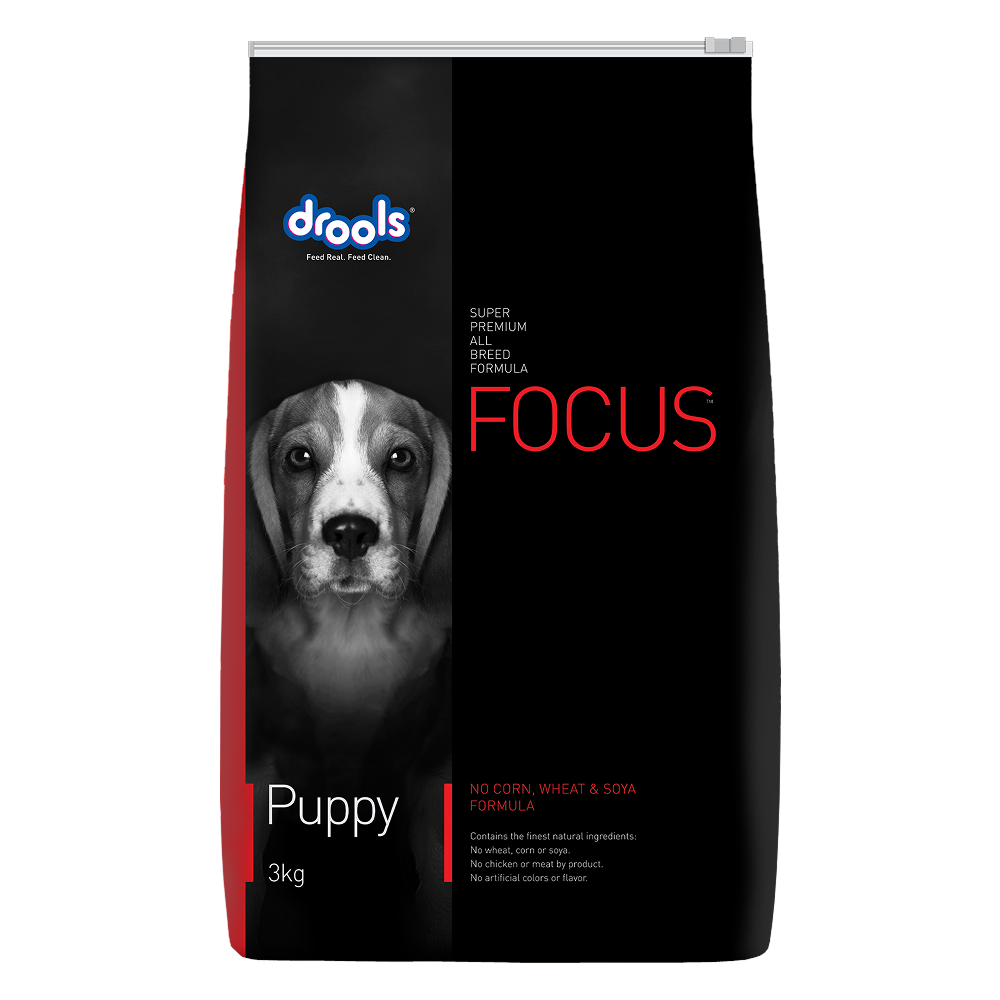 Drools Focus Super Premium Puppy Dog Dry Food | Corn & Wheat Free Formula Dogs- Dry Food Drools Focus 3kg