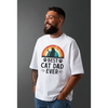Seek Buy Love Best Cat Dad Ever Oversized Tshirt (White) Pet Parent-Clothing & Accessories Seek Buy Love Dropship