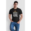 Seek Buy Love Introverted Cat Lover Regular Tee (Black) Pet Parent-Clothing & Accessories Seek Buy Love Dropship
