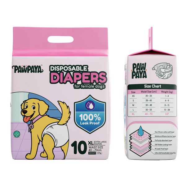 Pawpaya 100% Leak Proof Disposable Diapers for Female Dogs