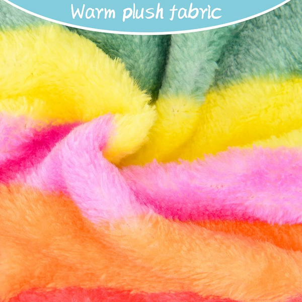 KUTKUT Rainbow Print Fashion Soft Flannel Fleece Shirt for Small Dogs & Cats