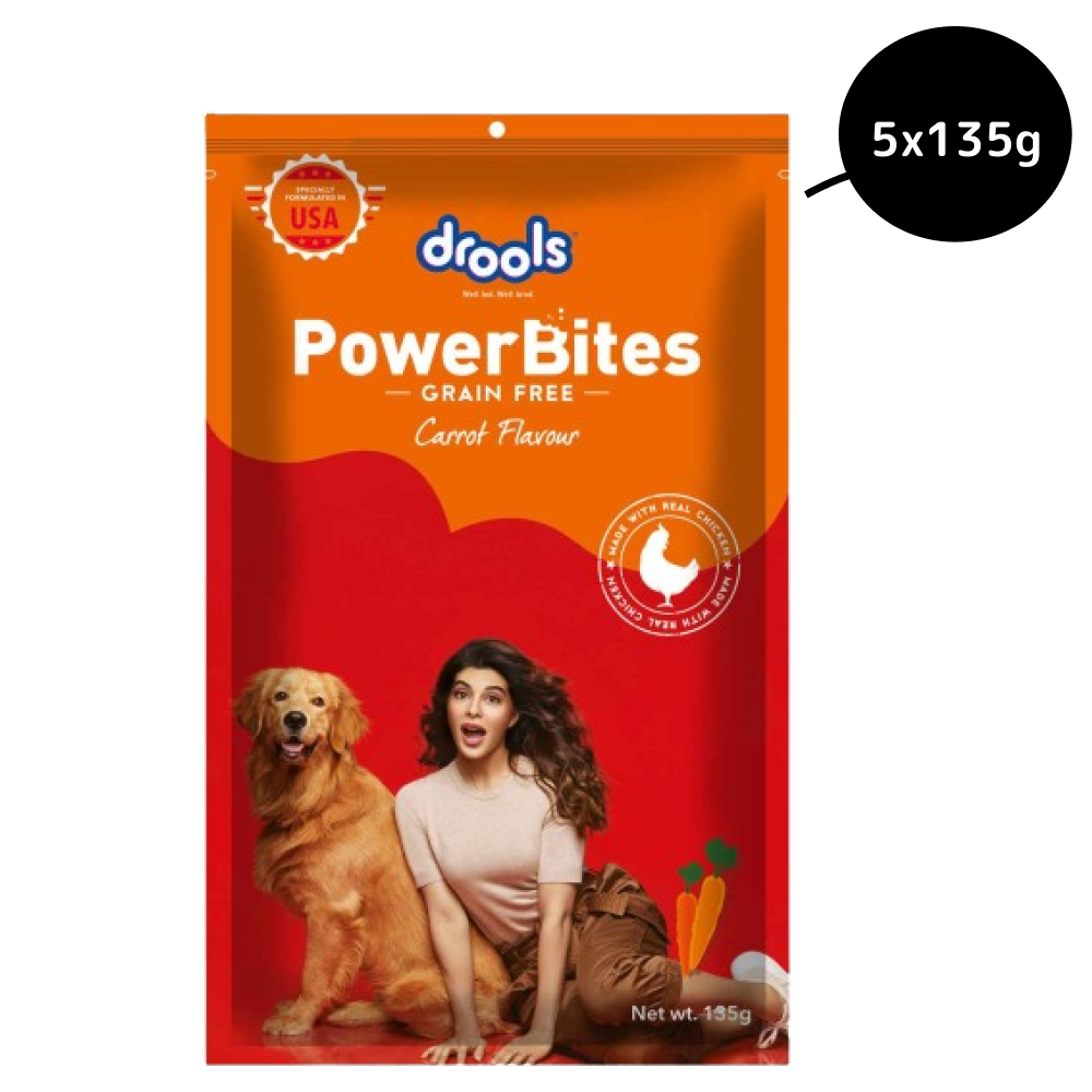 Drools Power Bites Carrot Flavour Dog Treats