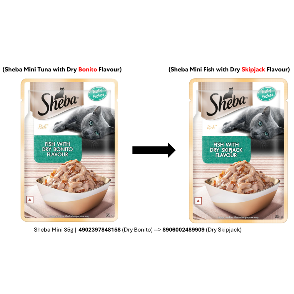 Sheba Fish with Dry Bonito or Skipjack Flake Premium Cat Wet Food and Chicken Flavour Irresistible All Life Stage Cat Dry Food Combo Exclusive Combo Sheba