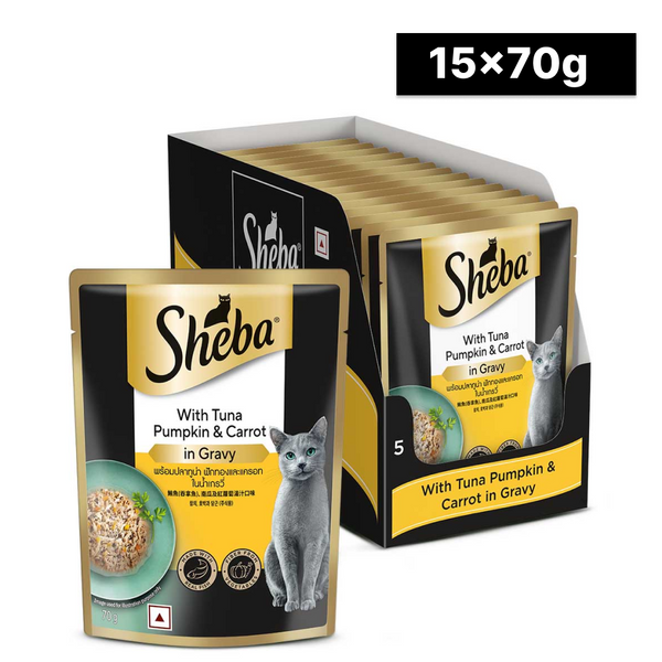 Sheba Tuna Pumpkin & Carrot In Gravy Rich Premium Adult Fine Cat Wet Food