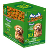 Drools 100% Veg Chunks in Gravy Puppy Wet Food Dogs-Wet Food Drools 5x120g+120g (Free)