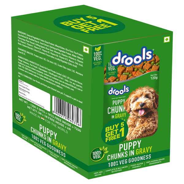 Drools 100% Veg Chunks in Gravy Puppy Wet Food