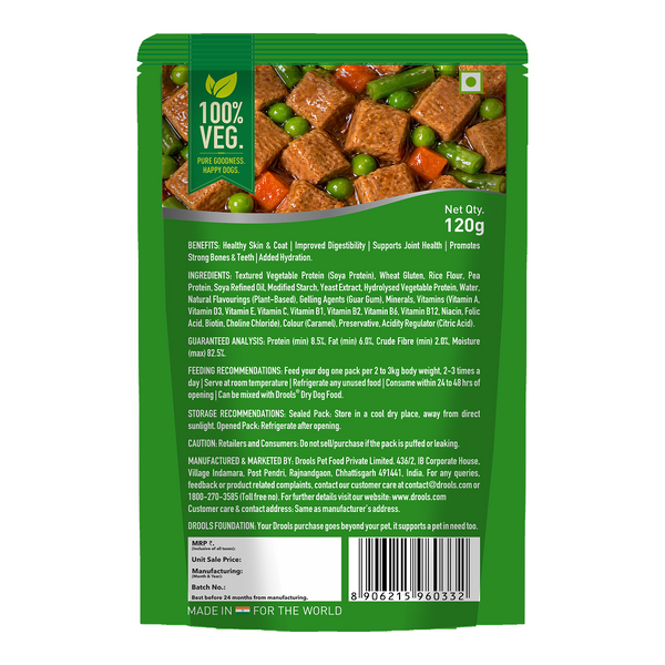 Drools 100% Veg Chunks in Gravy Adult Dog Wet Food