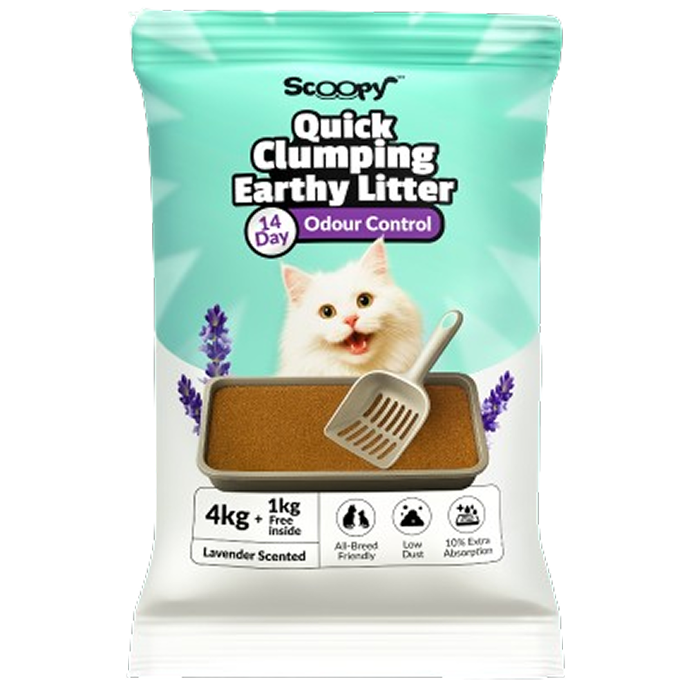 Scoopy Cat Litter | Lavender Scented | 100% Natural Indian Brown Sand Cats-Litter Scoopy 5kg