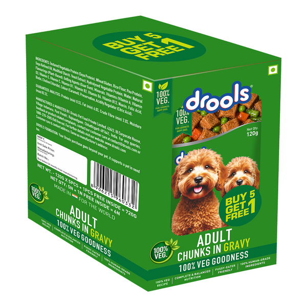 Drools 100% Veg Chunks in Gravy Adult Dog Wet Food