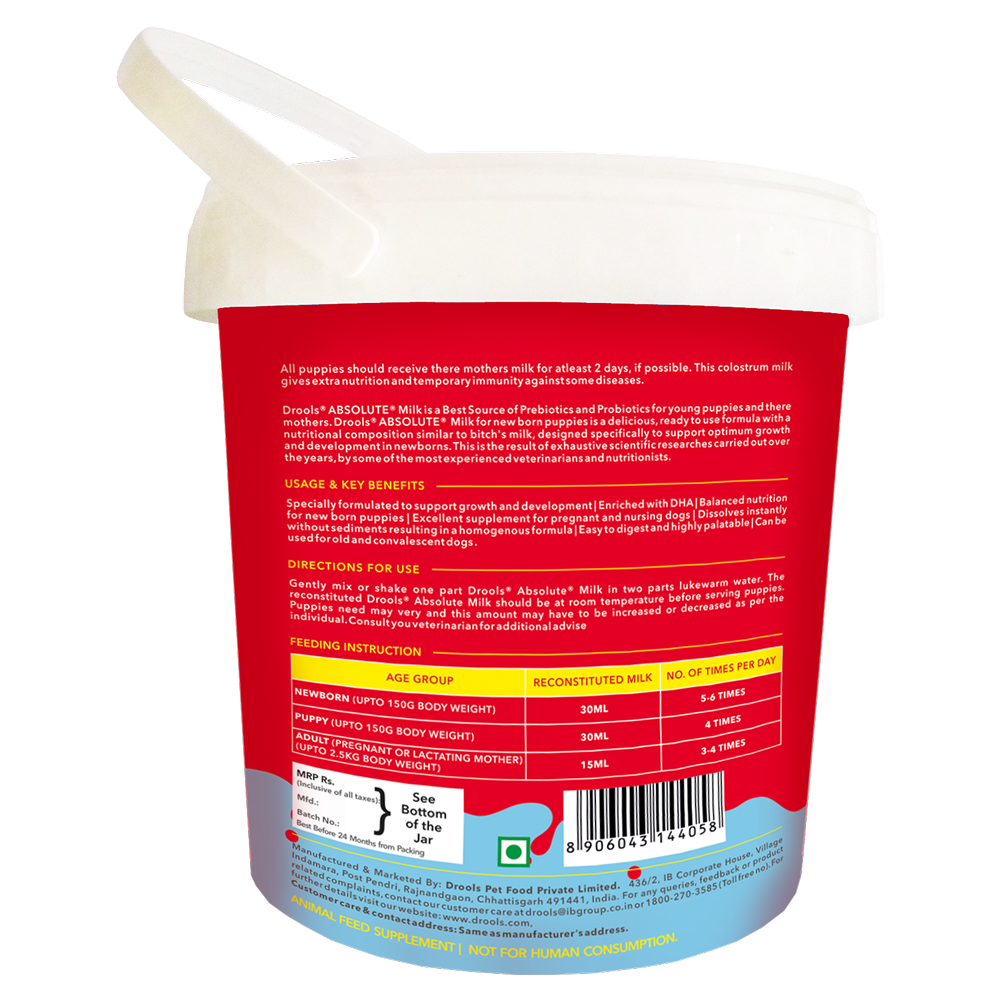 Drools Absolute Milk for Newborn Puppies Dogs-Health & Wellness Drools