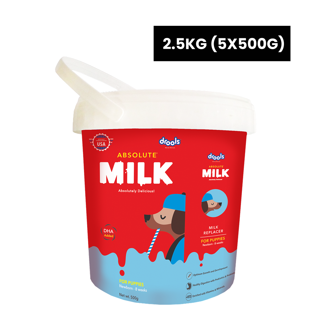 Drools Absolute Milk for Newborn Puppies Dogs-Health & Wellness Drools 5x500g