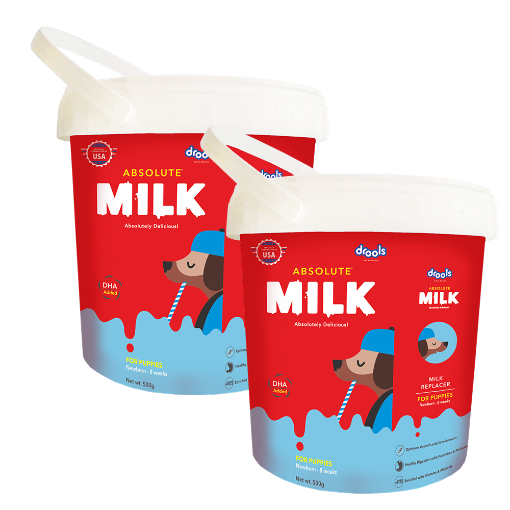 Drools Absolute Milk for Newborn Puppies Dogs-Health & Wellness Drools 2x500g