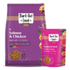 Bark Out Loud Salmon & Chicken with Mackerel & Duck Chunks in Gravy Wet & Dry Food Combo for Adult Cats Cats- Dry food Bark Out Loud 4.8kg+85g