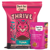 Bark Out Loud Thrive Tuna Flavour with Mackerel & Duck Chunks Gravy Adult Cat Dry & Wet Food Combo Cats- Dry food Bark Out Loud Thrive 4.8kg+85g