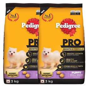 Pedigree PRO Expert Nutrition Small Breed Puppy (2 to 9 Months) Dry Food Dogs- Dry Food Pedigree PRO 6kg (2x3kg)