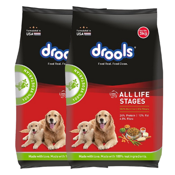 Drools 100% Vegetarian Puppy and Adult Dog Veg Dry Food (All Life Stages)