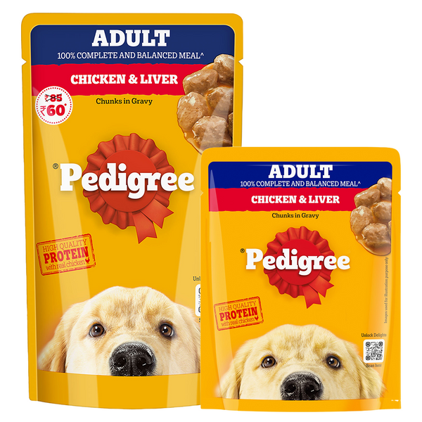 Pedigree Chicken and Liver Chunks in Gravy Adult Dog Wet Food