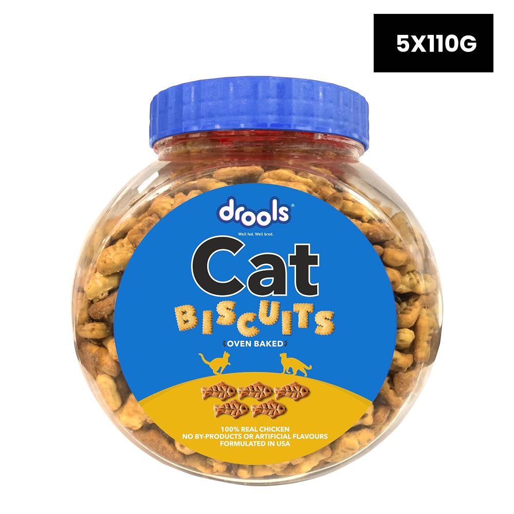 Drools Biscuit Cat Treat (110g) Cats-Treats & Others Drools 5x110g