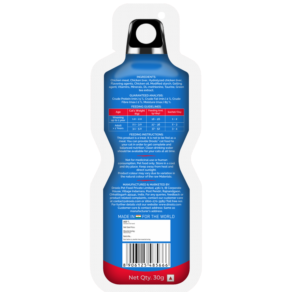Drools Real Chicken Creamy Lickable Cat Treats Cats-Treats & Others Drools