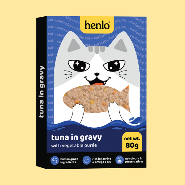 Henlo Tuna in Gravy with Vegetable Puree Adult Cat Wet Food | 100% Human Grade Ingredients