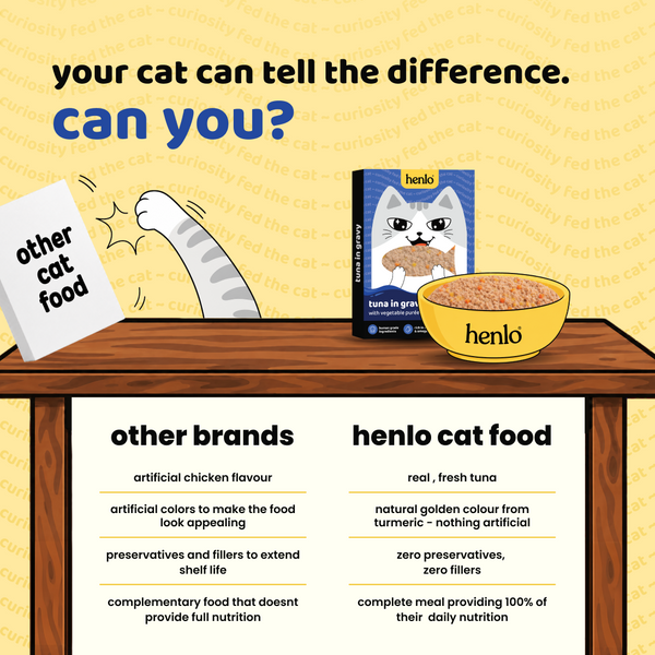 Henlo Tuna in Gravy with Vegetable Puree Adult Cat Wet Food | 100% Human Grade Ingredients