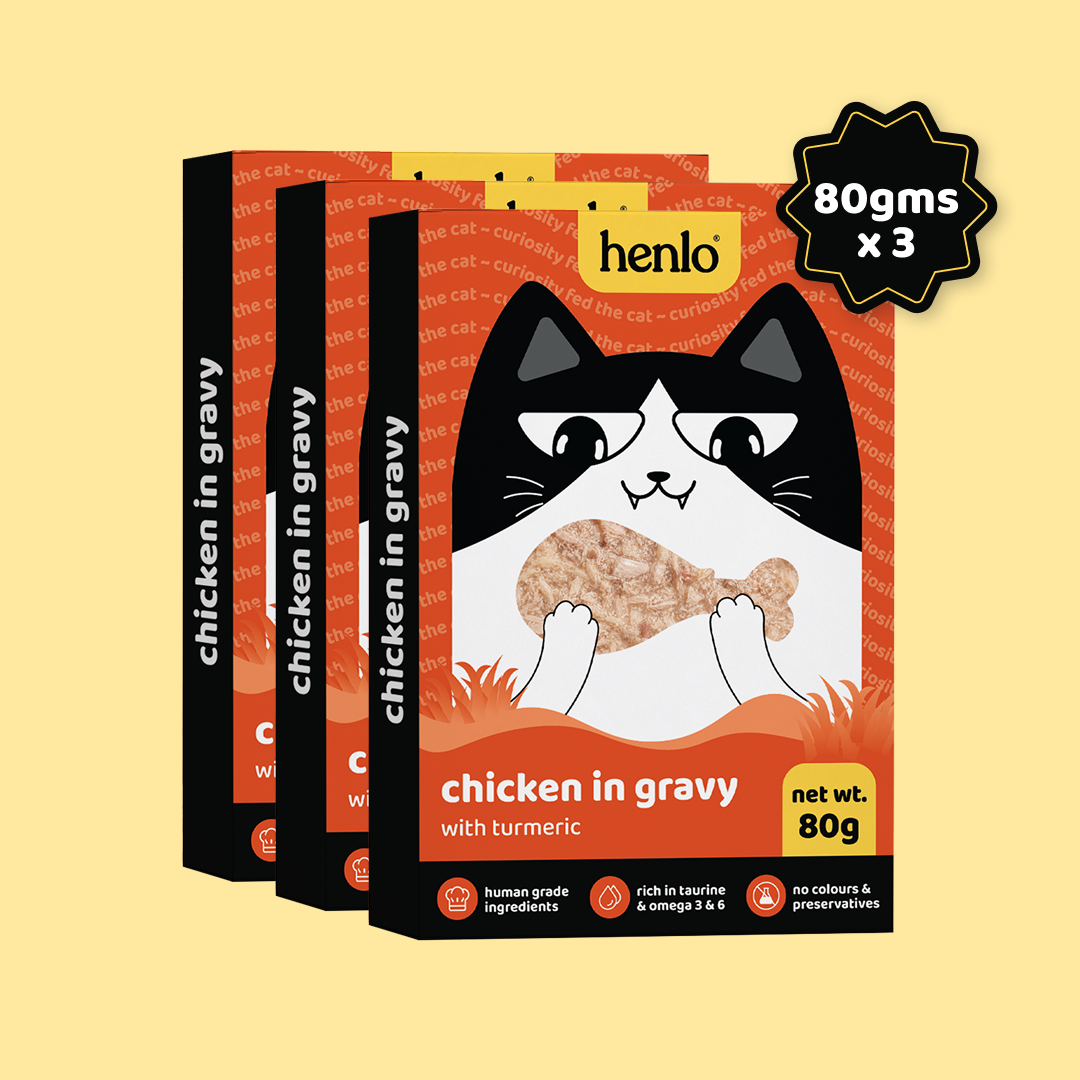 Henlo Chicken in Gravy with Turmeric Adult Cat Wet Food | 100% Human Grade Ingredients Cats-Wet Food Henlo