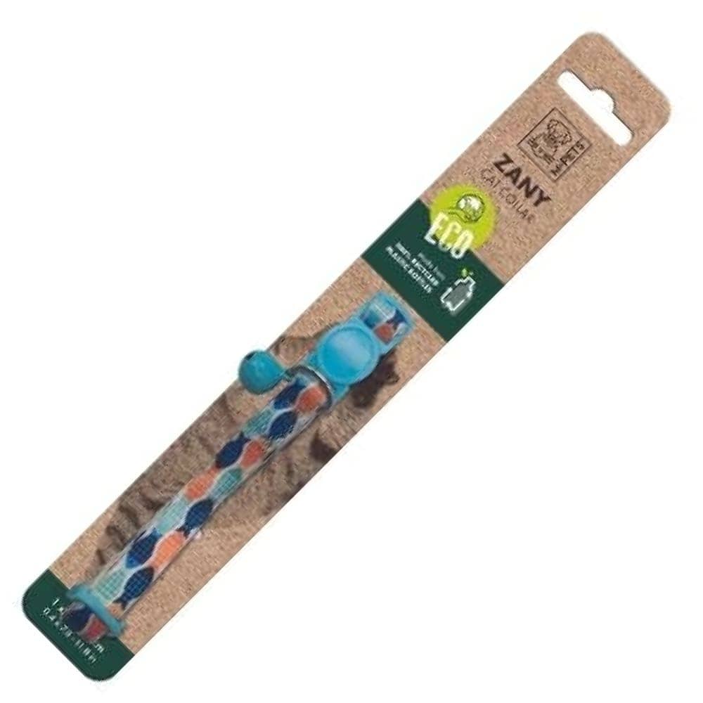 M Pets Zany Eco Collar for Cats (Blue/Orange)