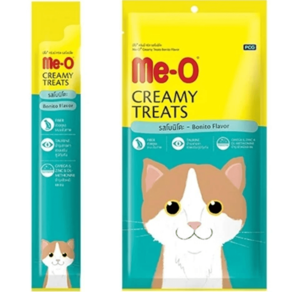 Me O Creamy Chicken & Liver, Crab, Bonito Cat Treat Combo