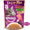 Whiskas Chicken With Tuna And Carrot in Gravy and Seafood Cocktail With Wakame Seaweed in Gravy Adult Cat Wet Food Combo Cats-Wet Food Whiskas