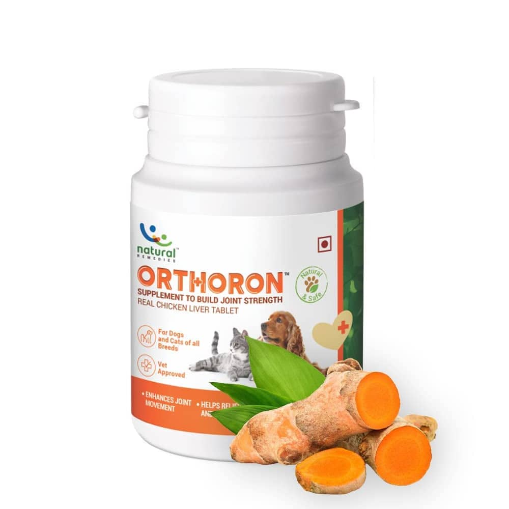 Natural Remedies Orthoron Joint Supplement Tablets & Henlo Chicken Jerky High Protein Treats Dog Combo