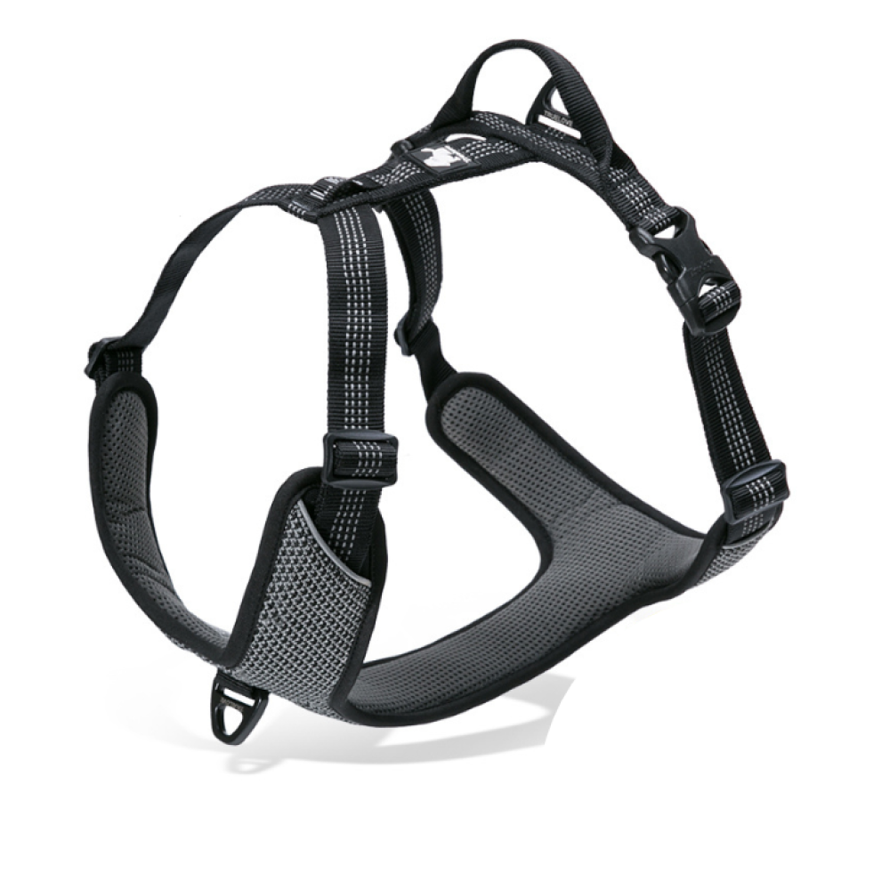 Truelove Harness with Reflective Fabric for Dogs (Black) Dogs-Collar, Leashes, harnesses True Love