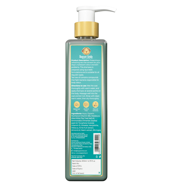 Basil Printed Leash , Aeolus Super Dry Absorption Towels and Dogsee Veda Odour Control Tea Tree Shampoo for Dogs Combo