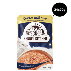 Kennel Kitchen Chicken with Tuna Shreds in Gravy Kitten & Adult Cat Wet Food (All Life Stage)