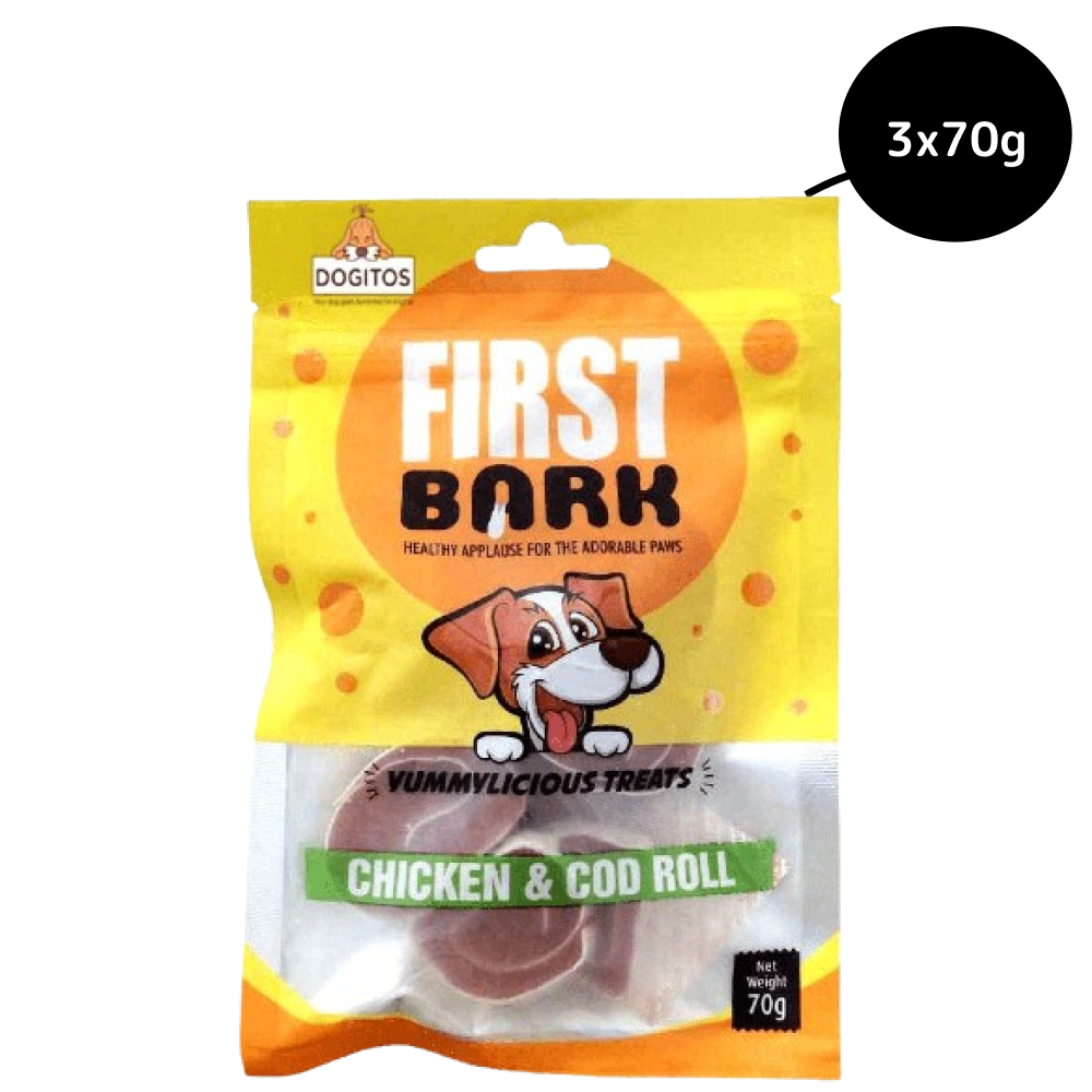 First Bark Chicken Cod Roll Dog Treats