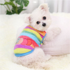 KUTKUT Rainbow Print Fashion Soft Flannel Fleece Shirt for Small Dogs & Cats Both-Clothing & Accessories KUTKUT Dropship