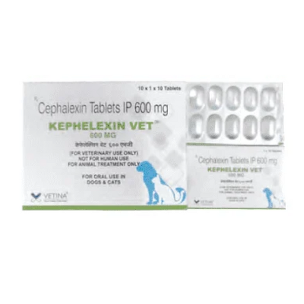 Vetina Kephelexin Vet 600mg (Cephalexin) Tablet for Dogs and Cats