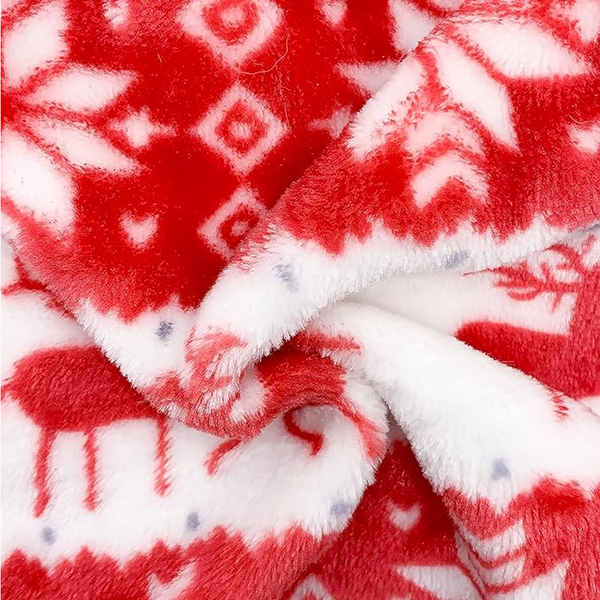 KUTKUT Cute Reindeer Soft Flannel Fleece Shirt for Small Dogs & Cats