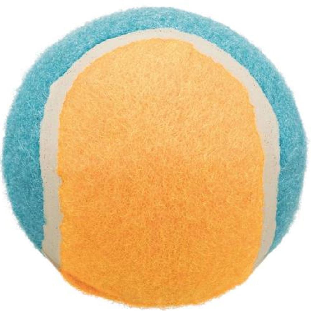 Trixie Tennis Ball Toy for Dogs and Cats (Orange/Sky Blue)