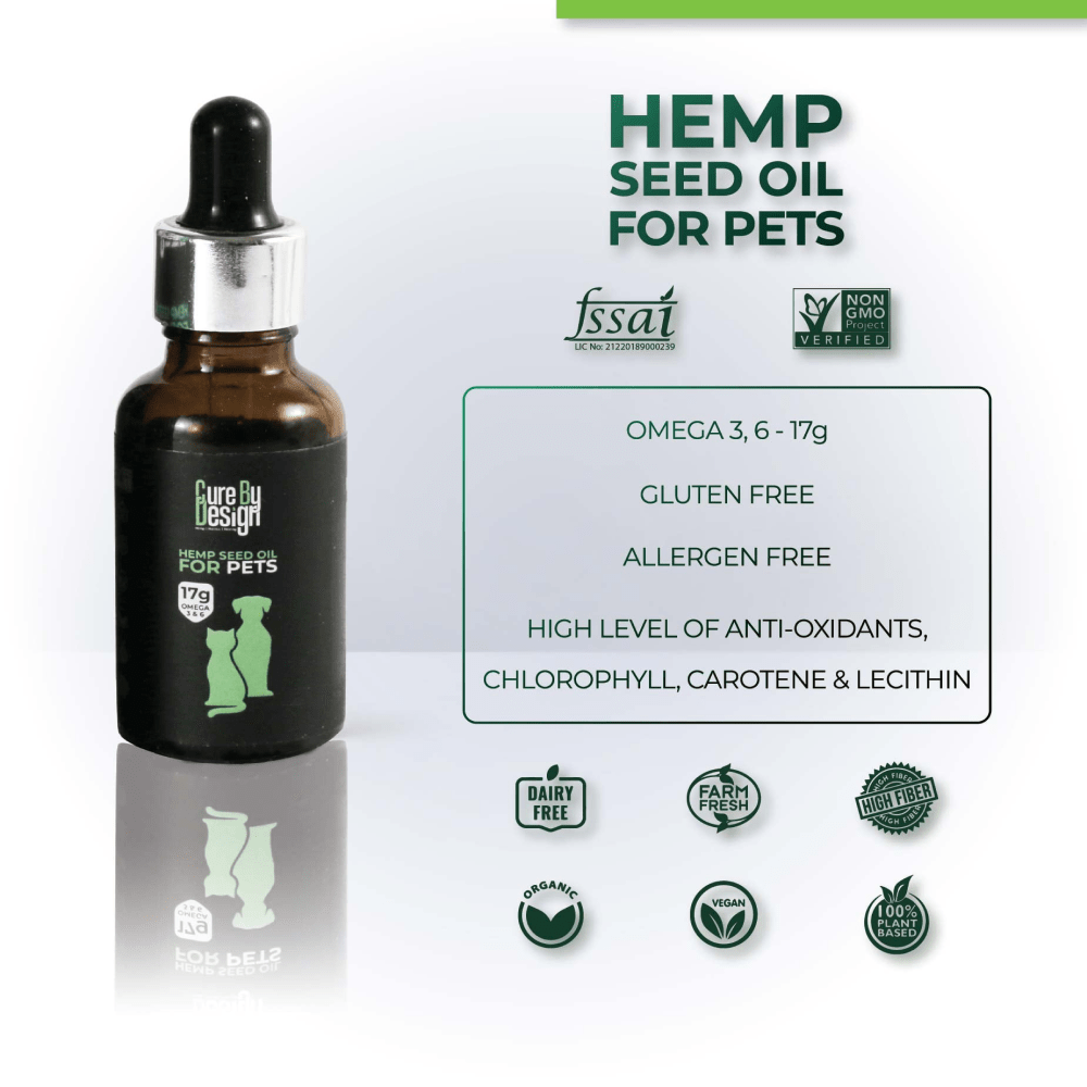 Cure By Design Hemp Seed Oil for Dogs and Cats Both-Health & Wellness Cure by design