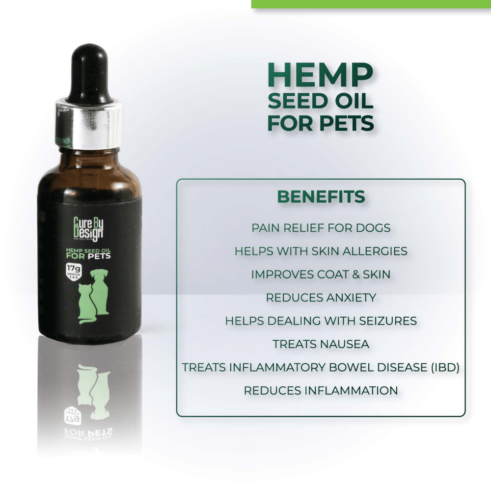 Cure By Design Hemp Seed Oil for Dogs and Cats Both-Health & Wellness Cure by design