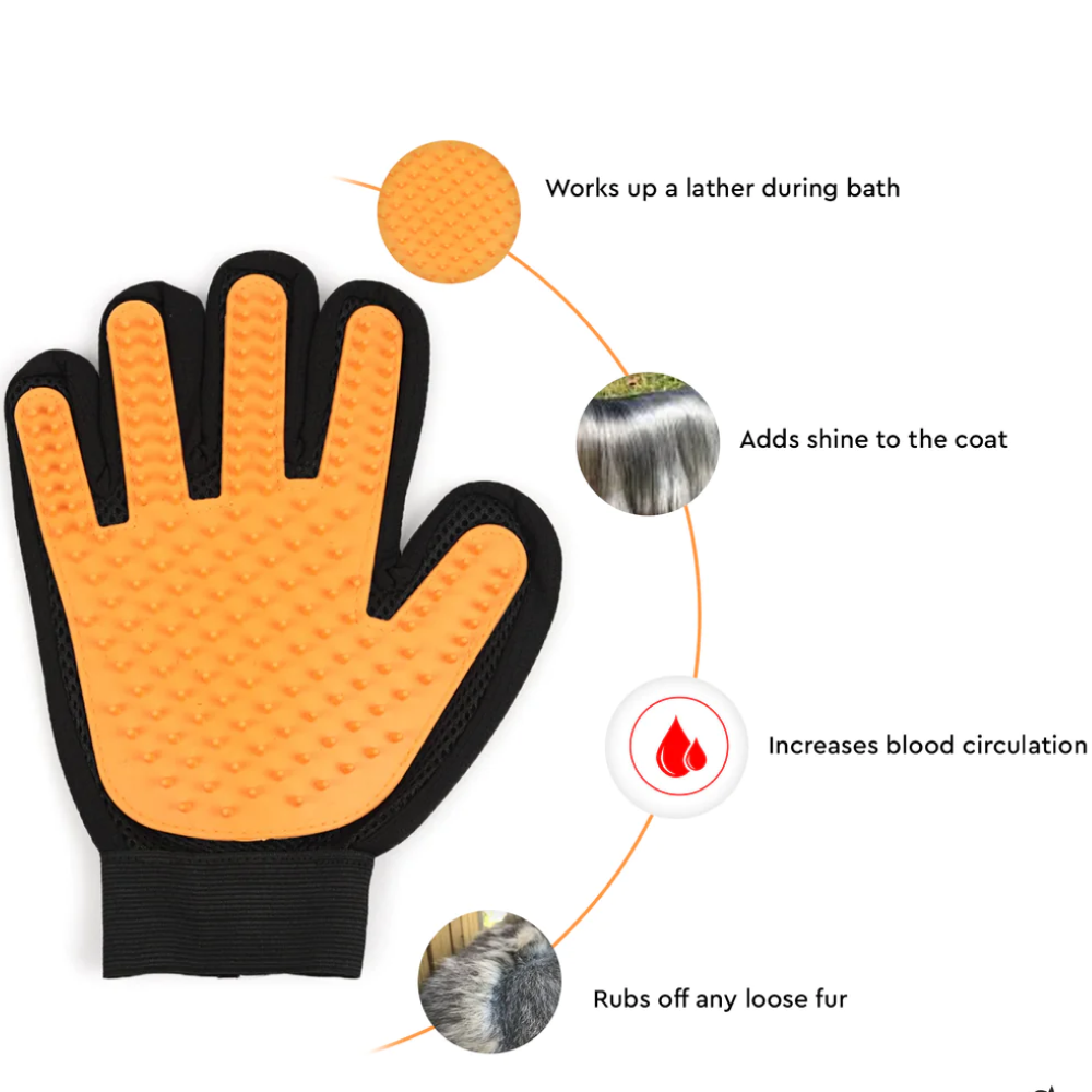 Kiki N Pooch True Touch Grooming Gloves for Dogs and Cats (Assorted)