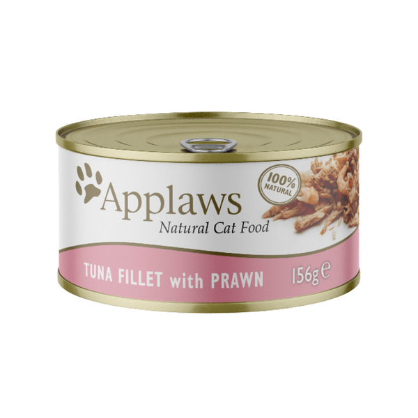 Applaws Tuna Fillet and Prawns Tinned Cat Wet Food (156g)
