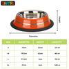 Skatrs Anti Skid Glossy Striped Bowl for Dogs and Cats (Orange) Both-Bowls & Feeders Skatrs