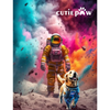 Cutiepaw The Nasa Collection Laika Edition 2 Printed Sleeveless Tshirt for Dogs and Cats (Light Blue)