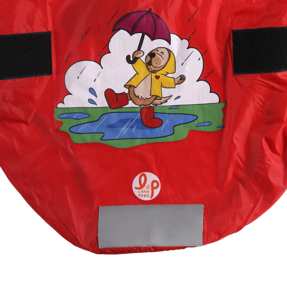 Just Wanna Have Fun Printed Raincoat for Dogs by Lana Paws (Red) Both-Clothing & Accessories Lana Paws