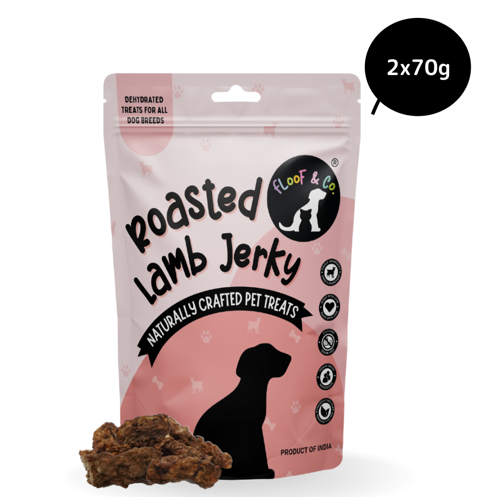 Floof & Co Slow Roasted Lamb Jerky Dog Treats Dog Treats + Others Floof & Co 2x70g