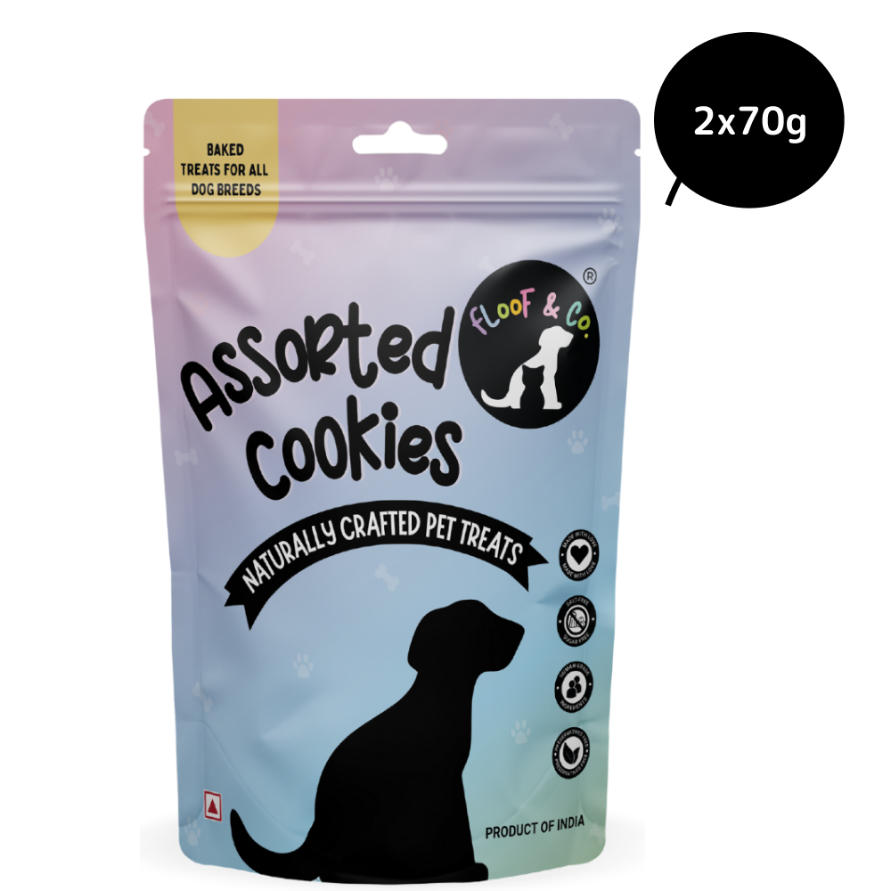 Floof & Co Assorted Cookies Dog Treats Dog Treats + Others Floof & Co 2x70g