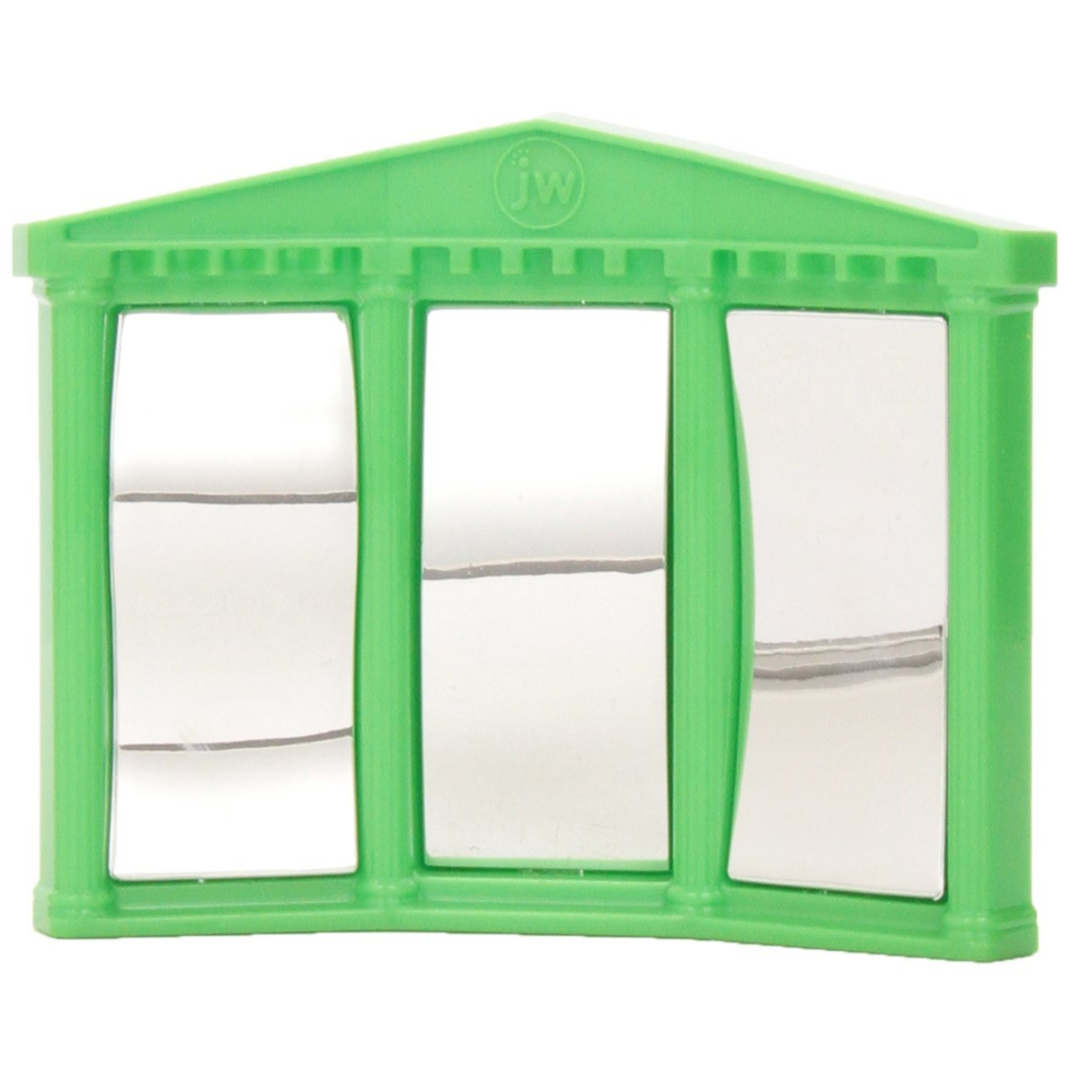 JW Activity Fun House Mirror Toy for Birds (Green) Birds JW 7cm
