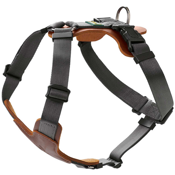 Hunter Aalborg Mixed Adjustable Harness for Dogs (Cognac/Grey)
